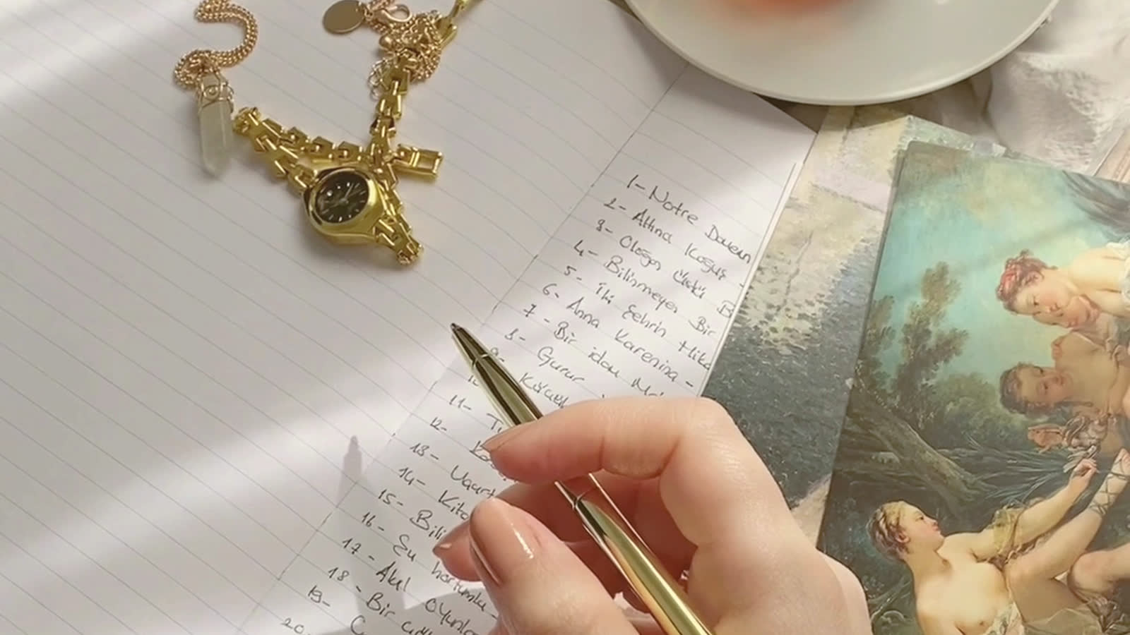 The still that carried "the page is still blank"