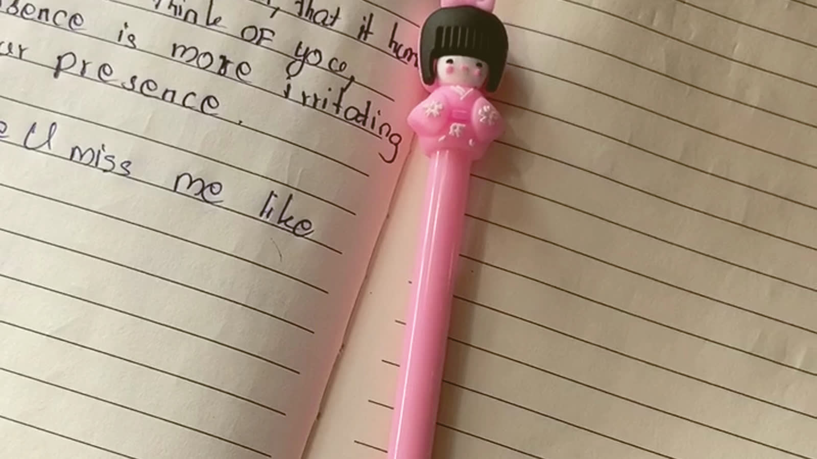 The still that carried "my handwriting got slower"
