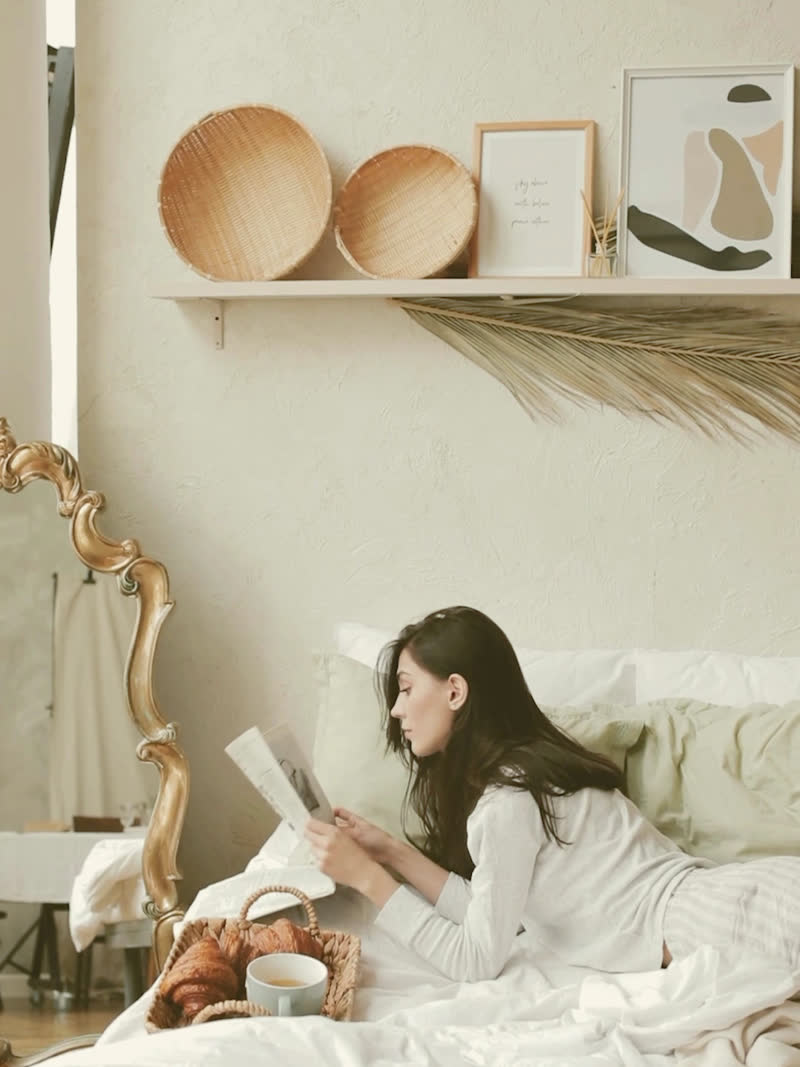 The still that carried "i started putting my book on the pillow before i leave the room in the morning, so coming home already feels like someone was expecting me"